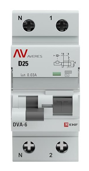 фото Автомат дифференциальный EKF rcbo6-1pn-25D-30-ac-av в Перми
