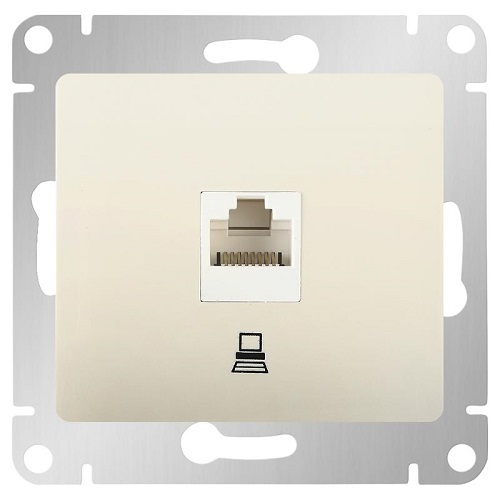 

Розетка Schneider Electric GSL000981K GLOSSA компьютерная RJ45 кат.5E механизм (молочный), GSL000981K