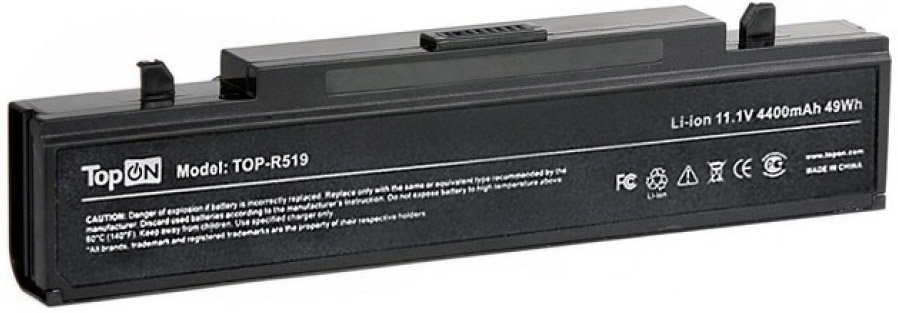 

Аккумулятор для ноутбука Samsung TopOn TOP-R519 для моделей R418, R425, R470, R480, R505, R507, R525, R730, RV410 Series. 11.1V 4400mAh 49Wh, TOP-R519