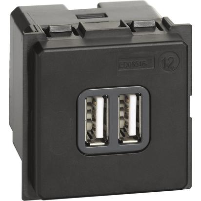 

Зарядное устройство USB BTicino K4285C2 LIVING NOW стандарты А-А, 3000мА, 2 модуля, K4285C2