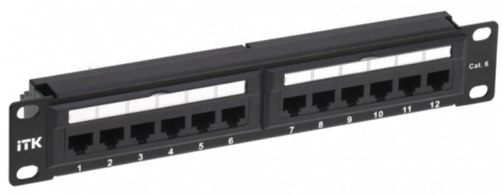 

Патч-панель 10", 12xRJ45, UTP, Кат. 6 ITK PP12-1UC06U-D05-10 1U Dual IDC, PP12-1UC06U-D05-10