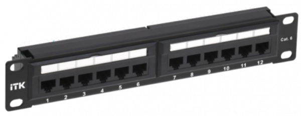фото Патч-панель 10", 12xRJ45, UTP, Кат. 6 ITK PP12-1UC06U-D05-10 в Казани