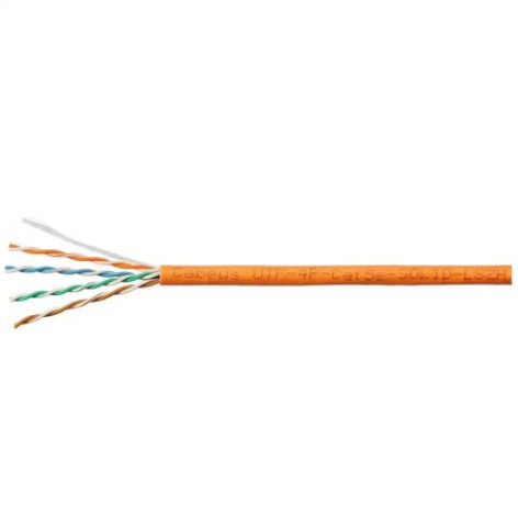 фото Кабель витая пара U/UTP 5e кат. 4 пары Cabeus UTP-4P-Cat.5e-SOLID-LSZH-OR-LIGHT в Уфе
