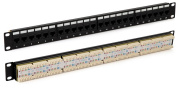 фото Патч-панель 19", 24xRJ45, UTP, Кат. 5е  Hyperline PP3-19-24-8P8C-C5E-110D