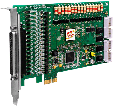 

Плата ICP DAS PEX-730A CR PCI Express, 32-channel isolated digital I/O & 32-channel TTL digital I/O board. (current sourcing) (RoHS)Includes one CA-40, PEX-730A CR