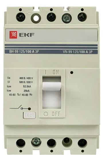 

Рубильник EKF sl99-125-100 ВН-99 3P 125/100А, sl99-125-100