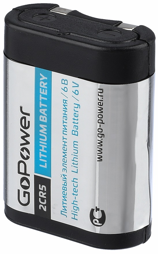 

Батарейка GoPower 2CR5 00-00023062 BL1 Lithium 6V (6203) (1/14/168), 2CR5