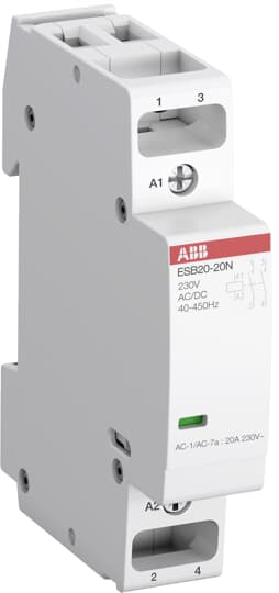 

Контактор модульный ABB 1SBE121111R0111 ESB20-11N-01 модульный (20А АС-1, 1НО+1НЗ), катушка 24В AC/DC, 1SBE121111R0111