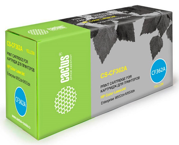 

Картридж Cactus CS-CF362A желтый для HP CLJ M552dn/M553dn (5000стр.), CS-CF362A