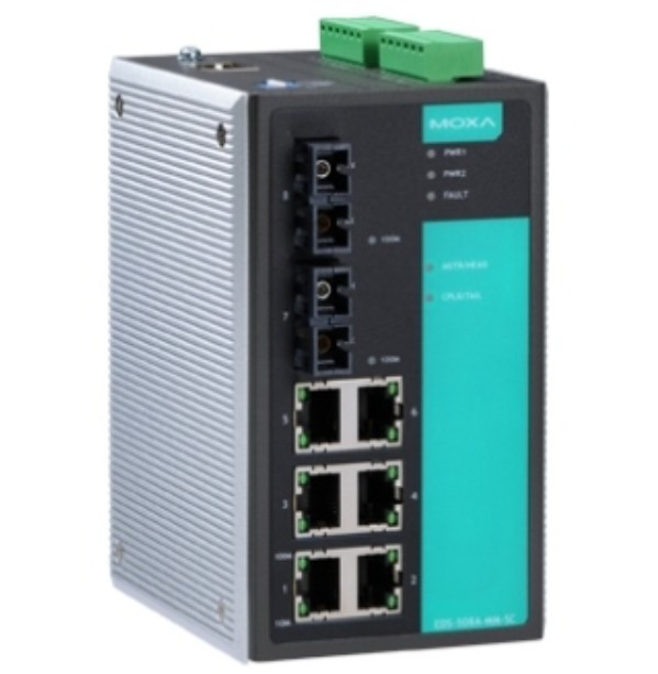 

Коммутатор управляемый MOXA EDS-508A-SS-SC 6x10/100 BaseTx ports, 2 single mode 100BaseFx ports, SC, EDS-508A-SS-SC