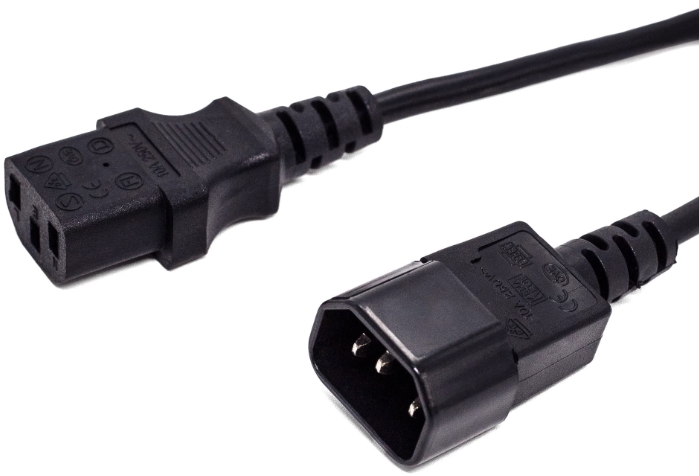 

Кабель питания Filum FL-PC16-C13-C14-0.6M С13- C14, 3х1 мм², 220В, 10A, чёрный, 0.6 м., FL-PC16-C13-C14-0.6M