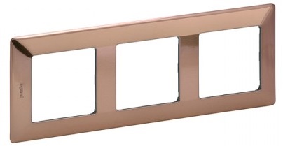 

Рамка Legrand 754163 Valena LIFE, 3-ая, медь, 754163