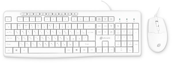

Клавиатура и мышь Oklick 1875257 клав:белая мышь:белая USB Multimedia (1875257), 1875257