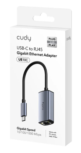 

Адаптер сетевой Cudy UE10C Gigabit Ethernet USB Type-C, UE10C