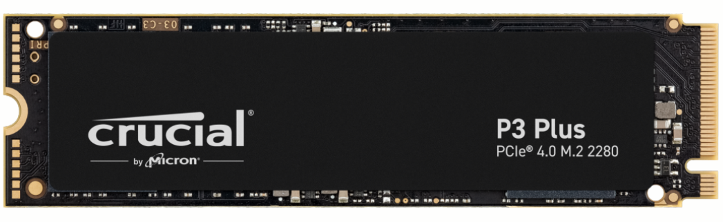 Crucial CT4000P3PSSD8 P3 Plus 4TB PCIe Gen 4 x4 NVMe 4800/4100MB/s TBW 800