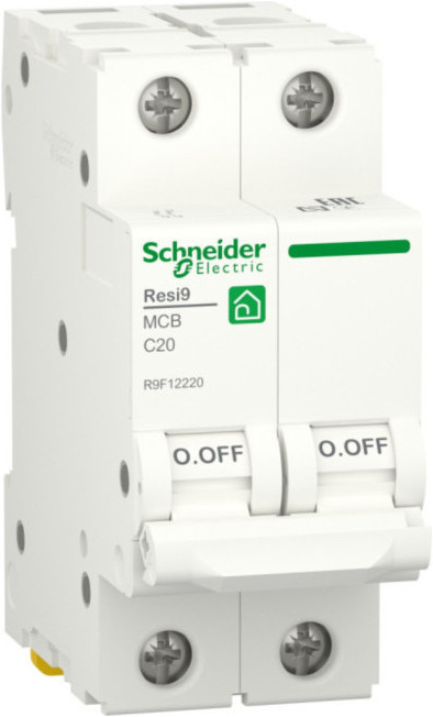 

Автоматический выключатель Schneider Electric RESI9 R9F12220 (С) 20А 2P 6000A, RESI9
