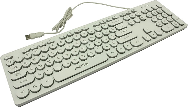 

Клавиатура SmartBuy ONE 328 SBK-328U-W с подсветкой, USB, белая, ONE 328