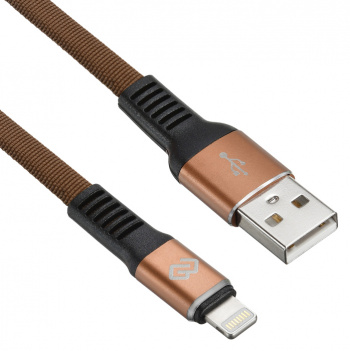 

Кабель интерфейсный Digma Light-1.2m-flat-BR Lightning (m) - USB (m), 1.2м, плоский, в оплетке, 2A, коричневый, Light-1.2m-flat-BR