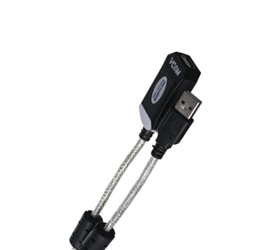 

Кабель интерфейсный USB 2.0 VCOM VUS7049-25M Кабель-адаптер USB2.0-repeater, удлинительный активный Am--Af 25м, VUS7049-25M