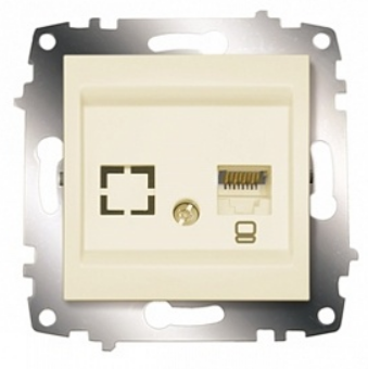 

Розетка ABB 619-010300-247 Cosmo компьютерная (RJ45 cat 6 + гнездо), 50В, IP20 (кремовая), 619-010300-247