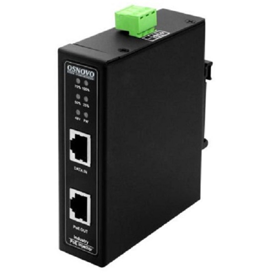 

Инжектор OSNOVO Midspan-1/903G промышленный PoE Gigabit Ethernet на 90W. Соответствует стандартам PoE IEEE 802.3af/at/bt, Midspan-1/903G