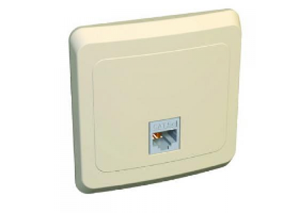 

Розетка Schneider Electric KOMC-001K Этюд компьютерная 1-ая, RJ45, категория 5, скрытая, в сборе, IP20 (кремовая), KOMC-001K