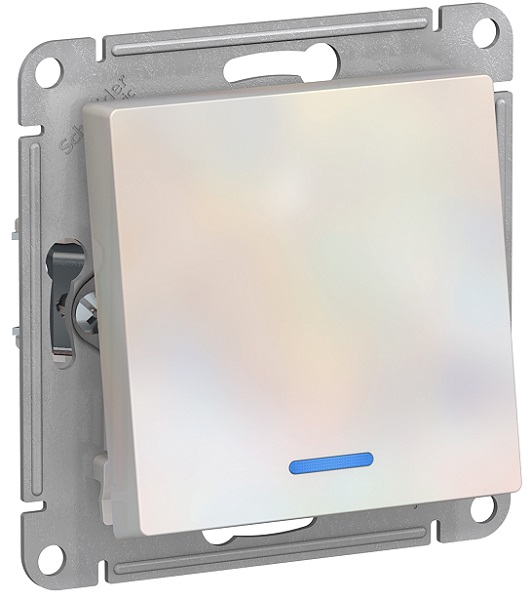 

Переключатель Schneider Electric ATN000463 AtlasDesign, 1-клавишный, с подсветкой, сх.6а, 10АХ, механизам, жемчуг, ATN000463