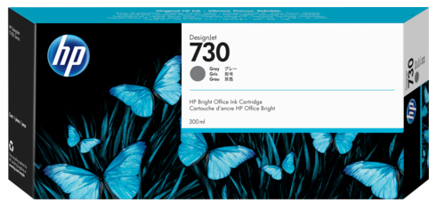 

Картридж HP 730 P2V72A для DesignJet T1700, 300 мл, серый, 730