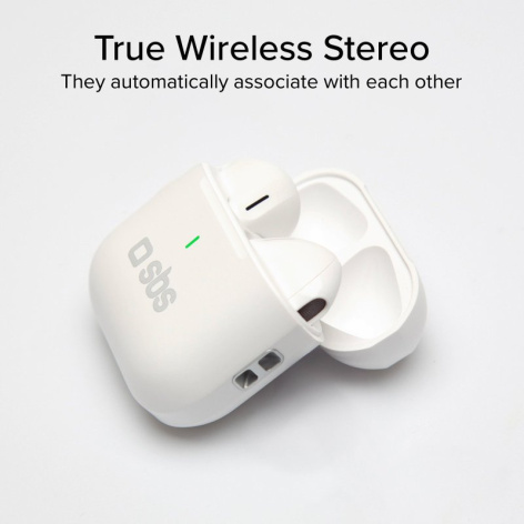 фото Наушники TWS SBS AIR KAB, Bluetooth, Вкладыши, Белый, [TEEARTWSAIRKABW]