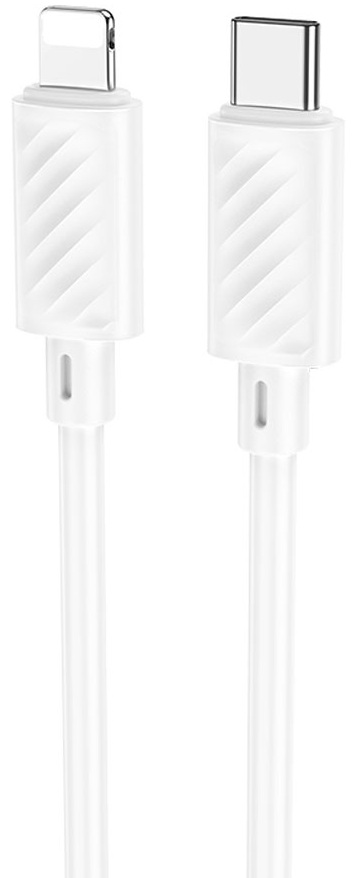 

Кабель Hoco X88 GRATIFIED 6931474783295 Type-C - 8 pin, 1.0м, круглый, 2.4A, силикон, PD20W, цвет: белый упакован (1/1000), X88 GRATIFIED