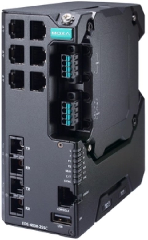 

Коммутатор управляемый MOXA EDS-4008-2SSC-HV-T 6*10/100BaseT(X) ports, 2*100BaseFX single-mode ports with SC connectors, single power input 110/220, EDS-4008-2SSC-HV-T