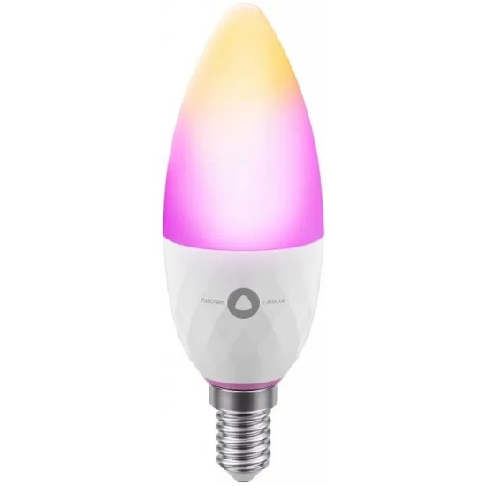 

Лампа Яндекс Bulb E14 YNDX-00017 с голосовым помошником Wi-Fi/E14/4.8 Вт/2700-6500 К/430 lm/поддержка RGB, Bulb E14