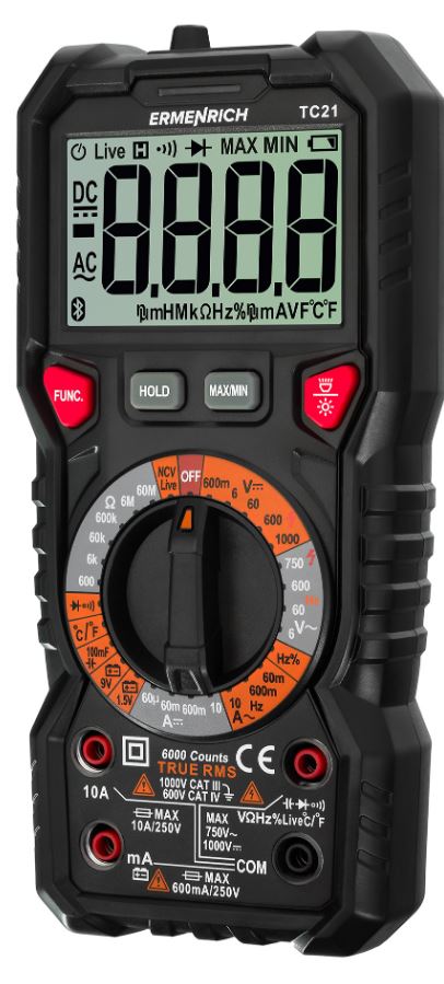 

Мультиметр цифровой Ermenrich 82985 Zing TC21, 82985