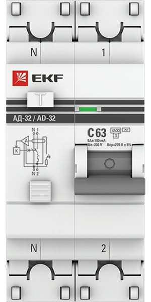 фото Автомат дифференциальный EKF DA32-63-100-pro в Перми