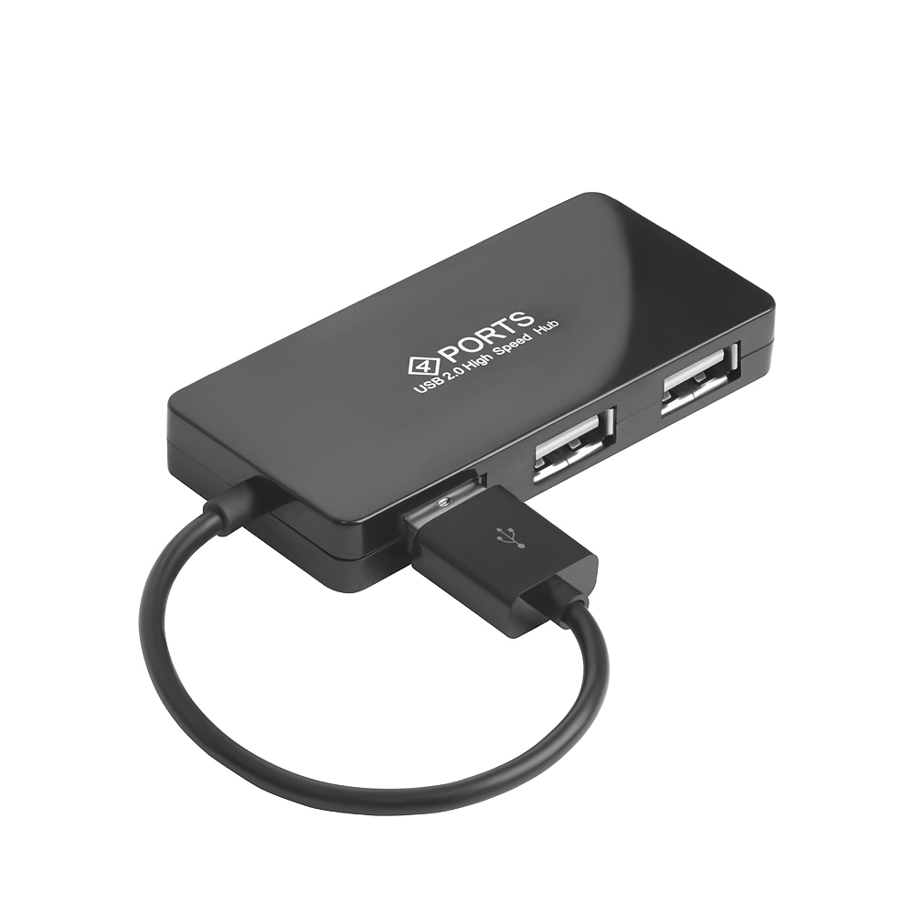 

Разветвитель USB 2.0 GCR GCR-UH244B Хаб на 4 порта 0,15m , black, 04067, GCR-UH244B