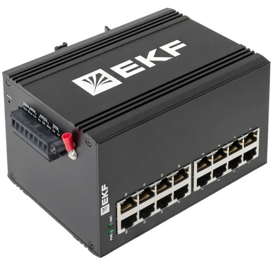 

Коммутатор промышленный управляемый EKF TSX-ML2-16GT уровня L2 ML2-16GT 16 портов 10/100/1000Base-T(X) RJ45 монтаж на DIN-рейку TSX, TSX-ML2-16GT