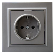 фото Розетка с заземлением IEK BR-R14-16-K46-F