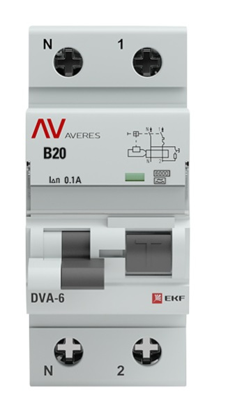 фото Автомат дифференциальный EKF rcbo6-1pn-20B-100-a-av в Перми