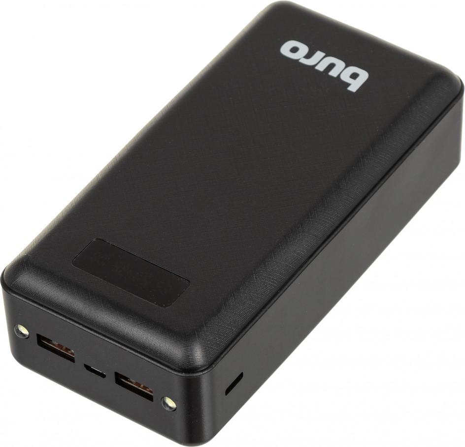 

Аккумулятор внешний портативный Buro BPF30D 30000mAh 3A QC PD 22.5W 2xUSB черный, BPF30D