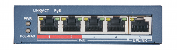 

Коммутатор PoE HIKVISION DS-3E0105P-E(B) 4хRJ45 100M PoE с грозозащитой 6кВ/2хпорт с высоким приоритетом/Uplink порт 100М Ethernet, бюджет PoE 60Вт, п, DS-3E0105P-E(B)