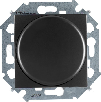 Изображение товара Simon 1591790-038 Светорегулятор поворотно-нажимной IP20 Графит