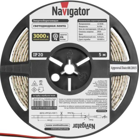 фото Лента светодиодная  Navigator NLS-3528WW120-9.6-IP20-12V в Волгограде