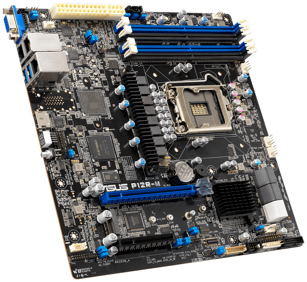 

Материнская плата mATX ASUS P12R-M (LGA1200, C252, 4*DDR4(3200), 6*SATA 6G, M.2, 2*PCIE, 2*Glan, Mlan, 2*USB 3.2, VGA, HDMI), P12R-M