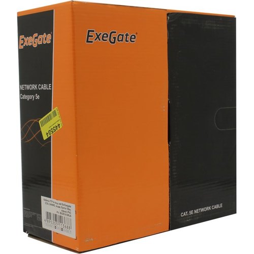 

Кабель витая пара F/UTP 5e кат. 4 пары Exegate FUTP4-C5e-CCA-S24-IN-PVC-GY-100 24AWG(0.51 мм), омедненный алюминий (CCA), одножильный (solid), внутрен, FUTP4-C5e-CCA-S24-IN-PVC-GY-100