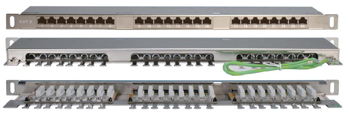 

Патч-панель 19" 24xRJ45, FTP, Кат. 6 Hyperline PPHD-19-24-8P8C-C6-SH-110D ,0.5U, Dual IDC, PPHD-19-24-8P8C-C6-SH-110D