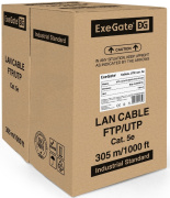 фото Кабель витая пара Exegate UTP-2-C5e-CU-S24-IN-PVC-GY-305