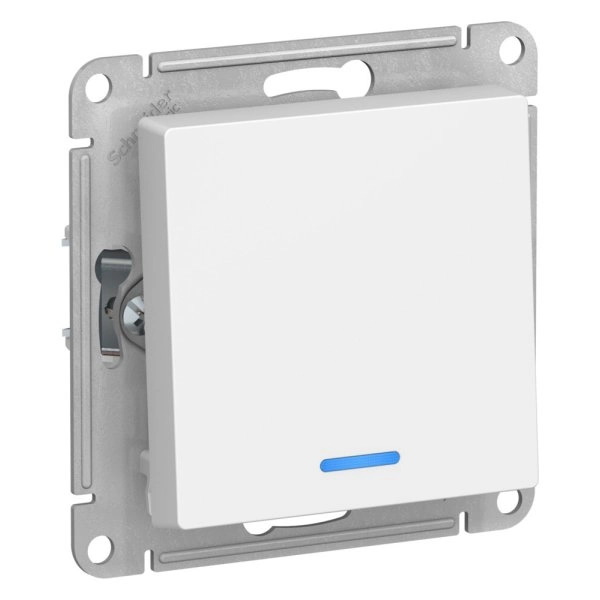 

Выключатель одноклавишный с подсветкой Systeme Electric ATN001313 AtlasDesign сх.1а, 10АХ, мех., Лотос, ATN001313