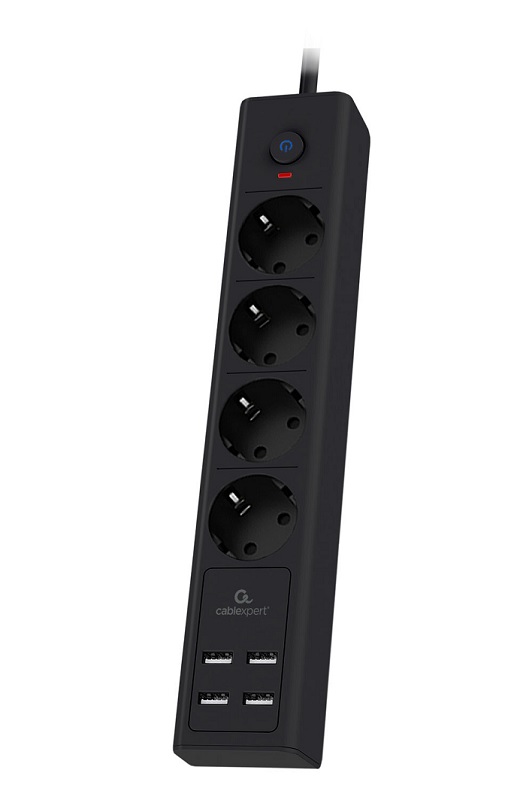 

Сетевой фильтр Cablexpert EXN-4-U4-B-2 Exnovo 4р, 16А, 4хUSB, 3.4A, 2м, ур.защиты 4+, черный, коробка, EXN-4-U4-B-2
