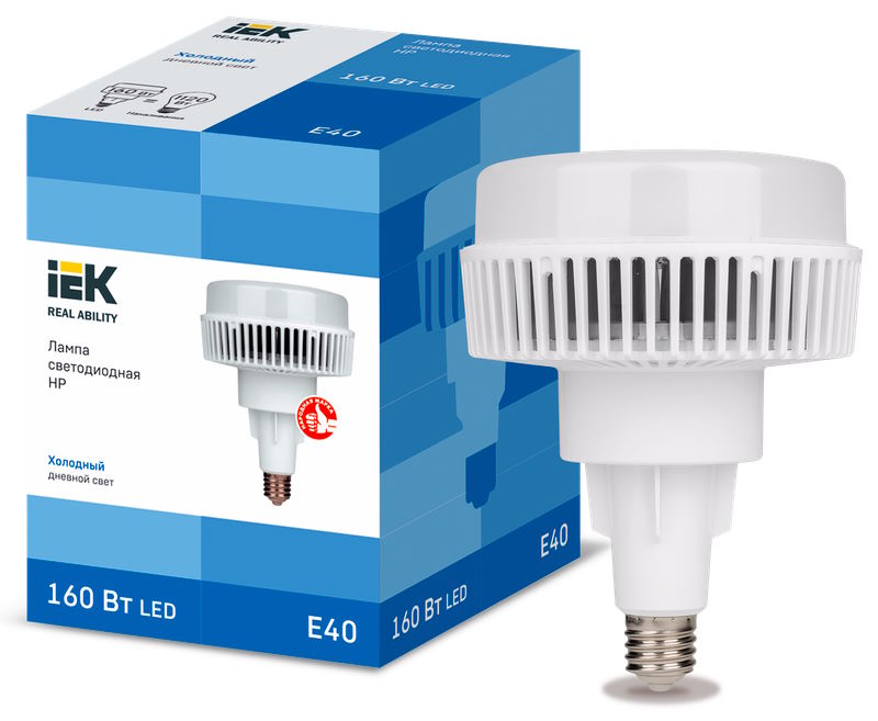 

Лампа светодиодная IEK LLE-HP-160-230-65-E40 LED HP 160Вт 120град 230В 6500К E40, LLE-HP-160-230-65-E40