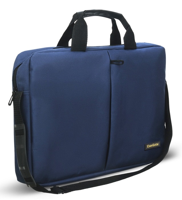 

Сумка для ноутбука Exegate Office F1590 EX264613RUS до 15.6", темно-синяя, полиэстер, Office F1590